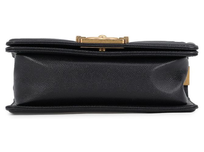 Chanel Boy Small Matelassé Schultertasche mit Kette Schwarz - Ansicht 3