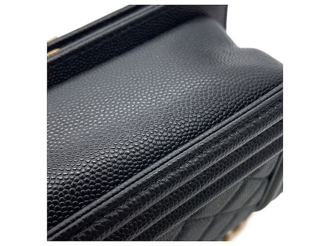Chanel Boy Small Matelassé Schultertasche mit Kette Schwarz - Ansicht 7