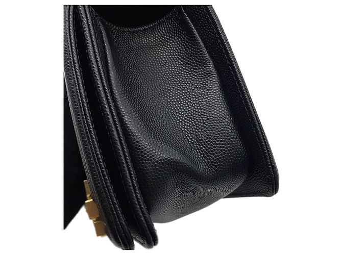 Chanel Boy Small Matelassé Schultertasche mit Kette Schwarz - Ansicht 8