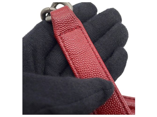 Bolsa de Ombro Chanel Boy Small Vermelha Vermelho - vista 15