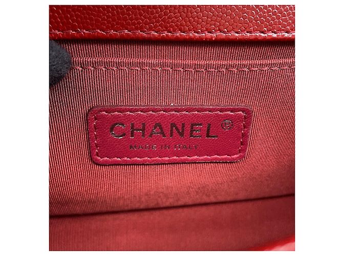 Bolsa de Ombro Chanel Boy Small Vermelha Vermelho - vista 17