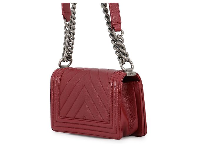 Bolsa de Ombro Chanel Boy Small Vermelha Vermelho - vista 2