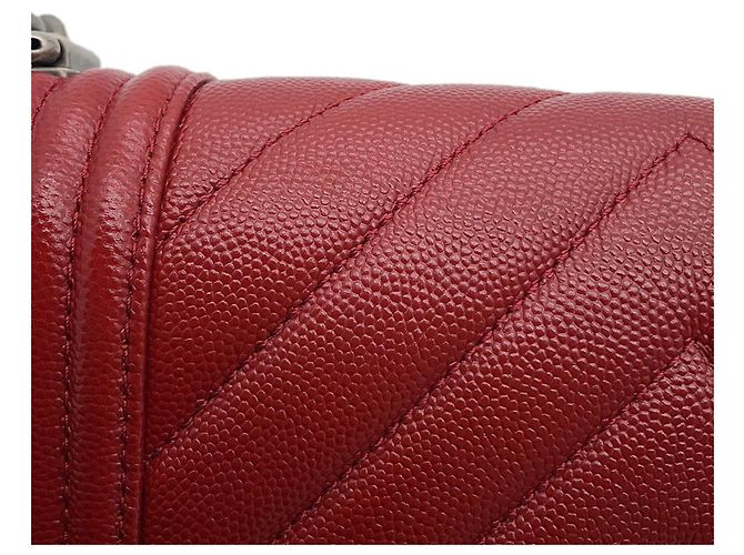 Bolsa de Ombro Chanel Boy Small Vermelha Vermelho - vista 8