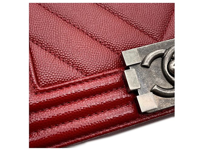 Bolsa de Ombro Chanel Boy Small Vermelha Vermelho - vista 9