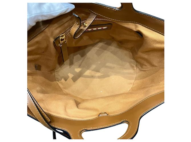 Bolso cesta Small Marni Castaño - vista 7