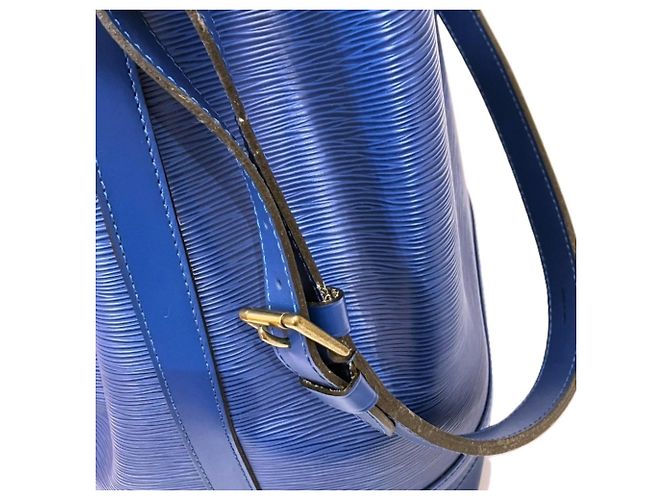 Borsa a tracolla Louis Vuitton Noe in pelle Epi Blu - vista 8