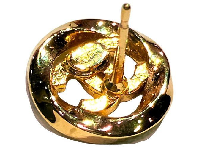 Orecchini a lobo Chanel Coco Mark con strass D'oro - vista 5