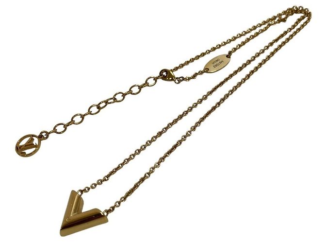 Collana Essential V Louis Vuitton D'oro - vista 3