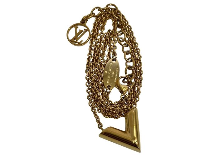 Collana Essential V Louis Vuitton D'oro - vista 9