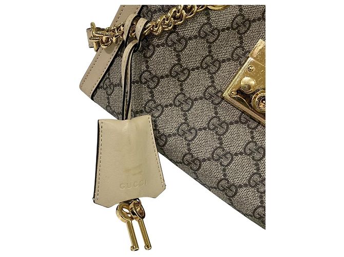 Borsa Tote Gucci GG Small in beige - vista 5