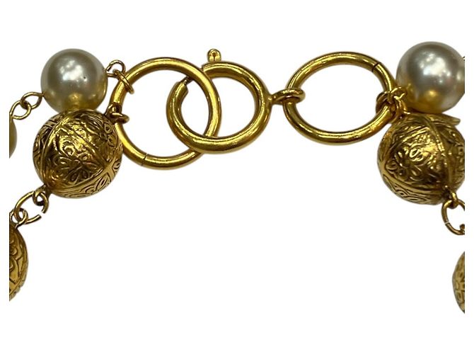Collar Chanel chapado en oro Dorado - vista 2