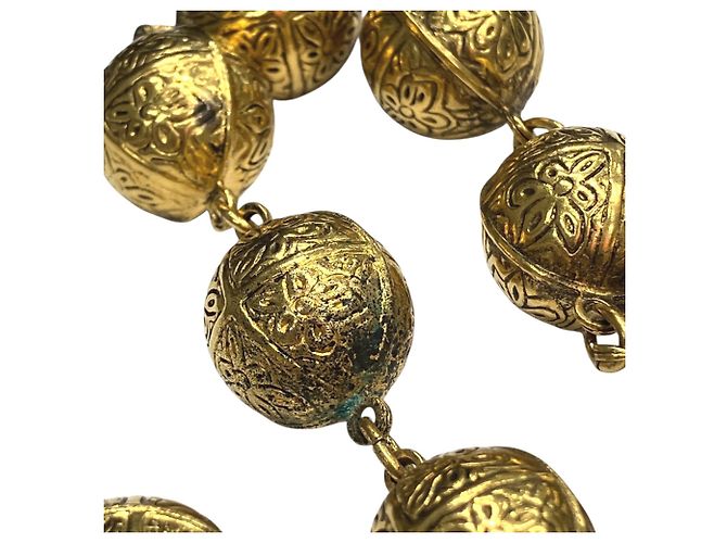 Collar Chanel chapado en oro Dorado - vista 7