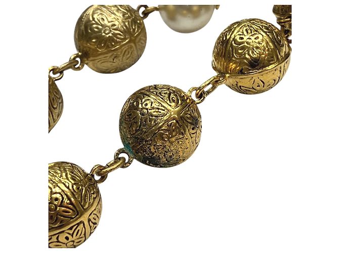 Collar Chanel chapado en oro Dorado - vista 8