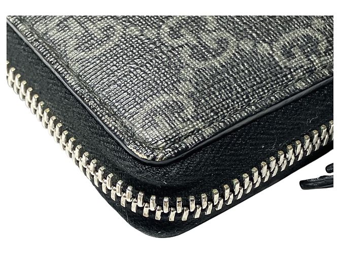 Gucci Langbrieftasche mit Wolfskopf-Animal-Print Schwarz - Ansicht 8