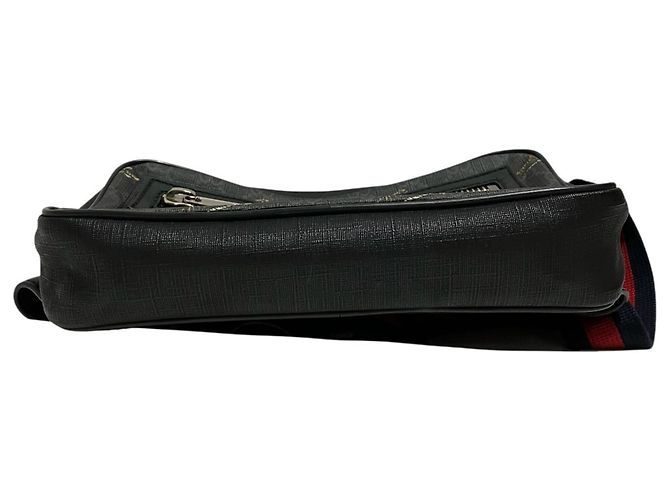 Borsa a tracolla Gucci in canvas e pelle nera Nero - vista 3