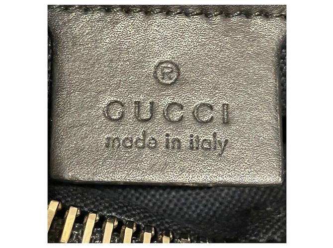 Borsa a tracolla Gucci in canvas e pelle nera Nero - vista 4