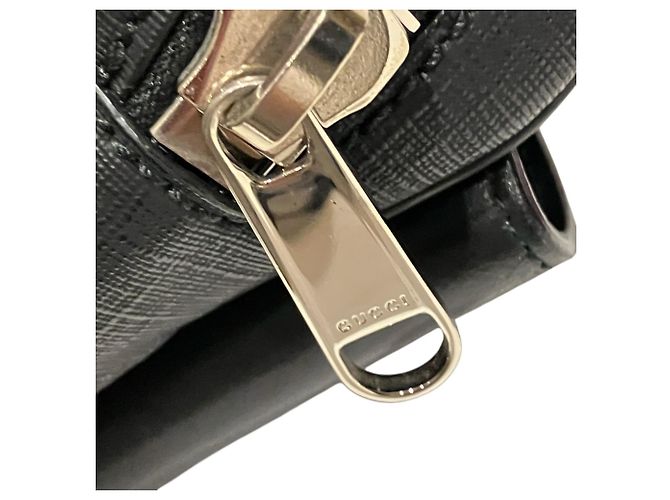 Borsa a tracolla Gucci in canvas e pelle nera Nero - vista 7