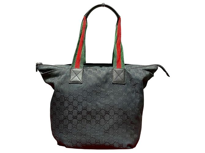 Borsa Tote Gucci in tela GG nera Nero - vista 2