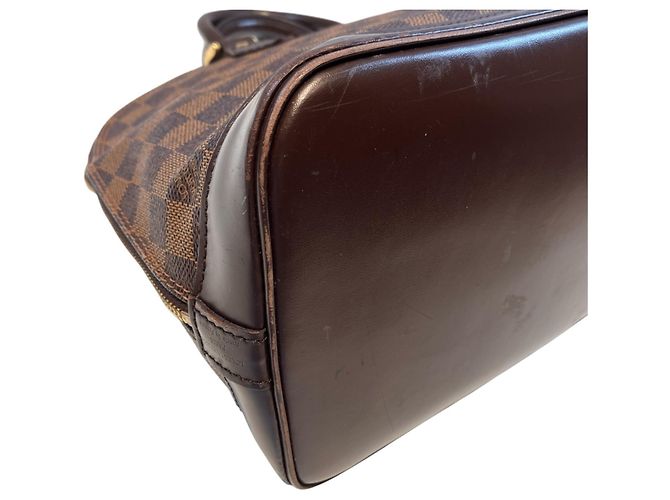 Borsa Louis Vuitton Alma PM Marrone Damier ebene - vista 5