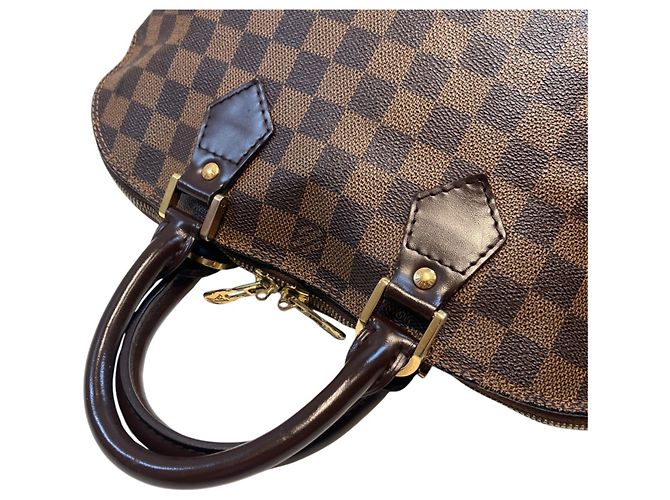 Borsa Louis Vuitton Alma PM Marrone Damier ebene - vista 9