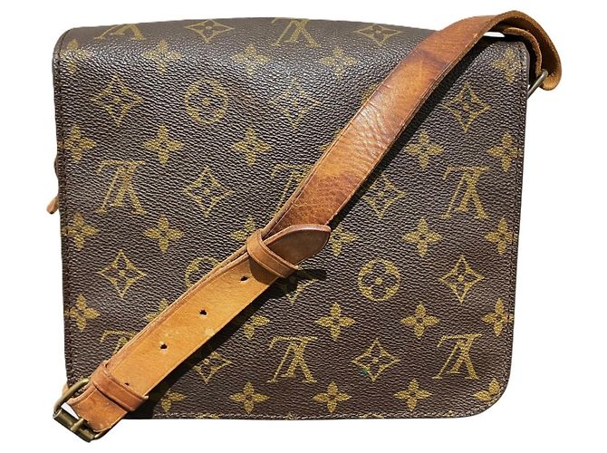 Borsa a tracolla Louis Vuitton Cartouchiere MM Marrone Monogramma - vista 2