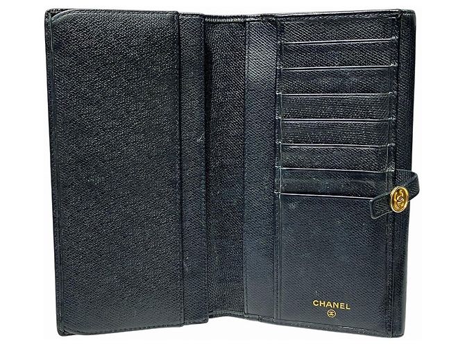 Cartera Larga Chanel - Coco Button Leather Negro - vista 3