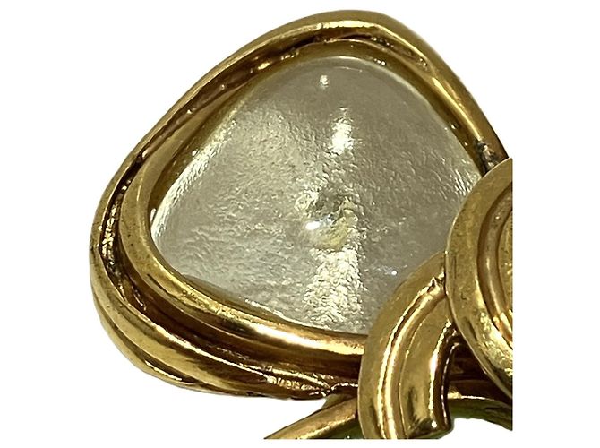 Spilla Chanel Coco Mark Clover in pietra colorata D'oro - vista 6