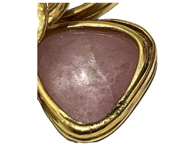 Spilla Chanel Coco Mark Clover in pietra colorata D'oro - vista 7