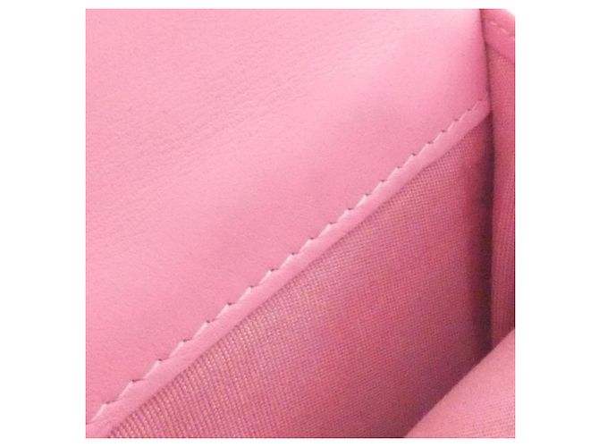 Cartera tri-fold Chanel Boy Line 84432 de piel rosa - vista 10