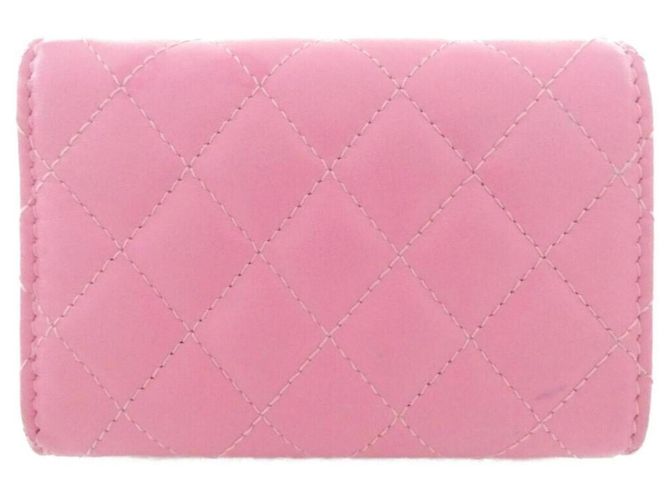 Cartera tri-fold Chanel Boy Line 84432 de piel rosa - vista 2