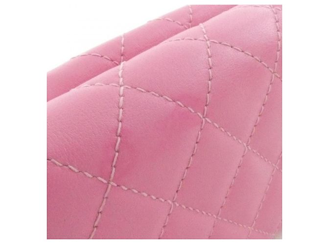 Cartera tri-fold Chanel Boy Line 84432 de piel rosa - vista 4