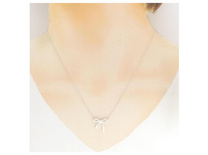 Autre Marque Tiffany Bow Halskette Silber - Ansicht 6
