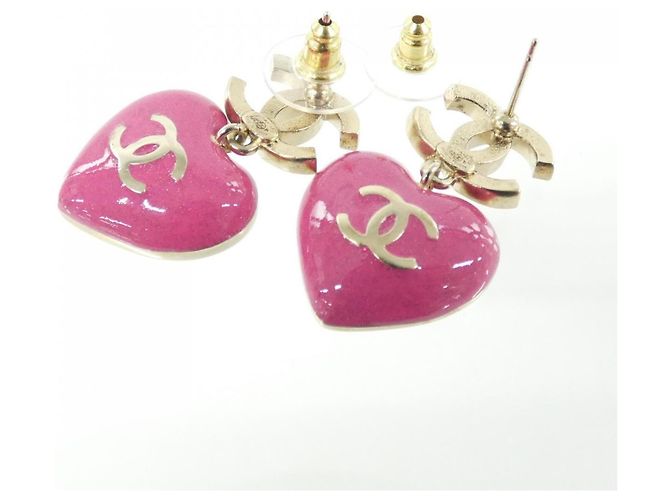 Pendientes de botón Chanel ABA403 Pink Rosa - vista 3