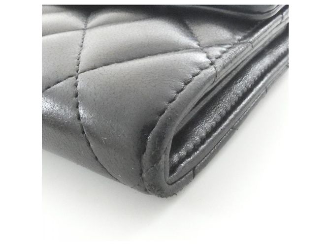Chanel Timeless Classic Line 50096 Wallet Black Dark red - view 3