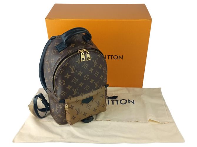Zaino Louis Vuitton Palm Springs PM Marrone - vista 9