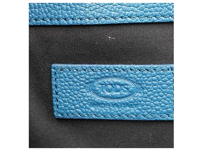Borsa Tote Tod's in pelle blu - vista 9