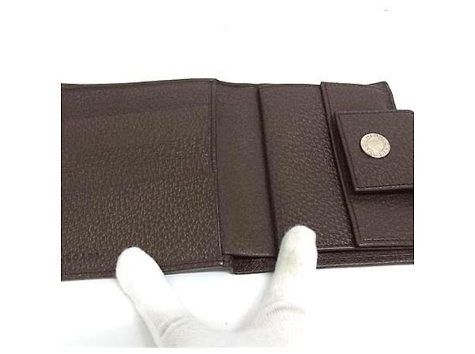 Bulgari Cartera Bvlgari Bifold en cuero marrón Castaño - vista 3
