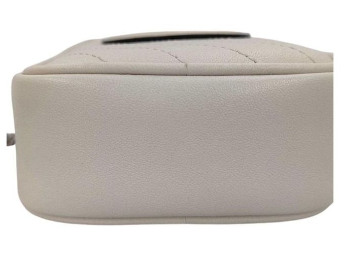 Borsa a tracolla mini con catena GUCCI Blondie Bianco - vista 7