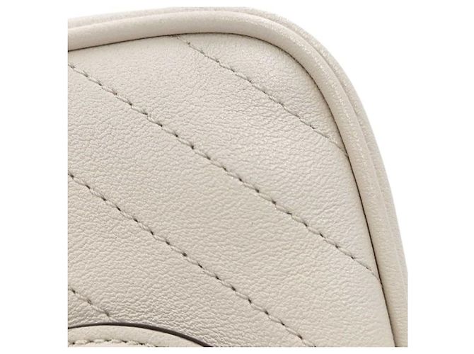 Borsa a tracolla mini con catena GUCCI Blondie Bianco - vista 8