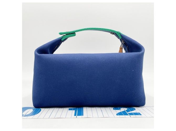 Bolso de algodón azul Hermès - vista 2