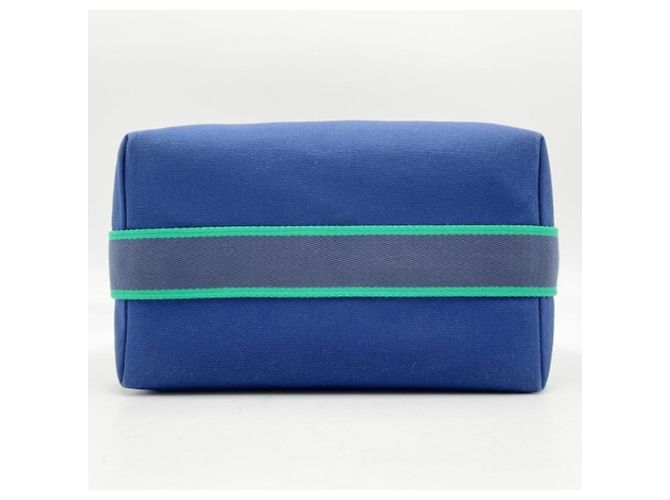 Bolso de algodón azul Hermès - vista 3
