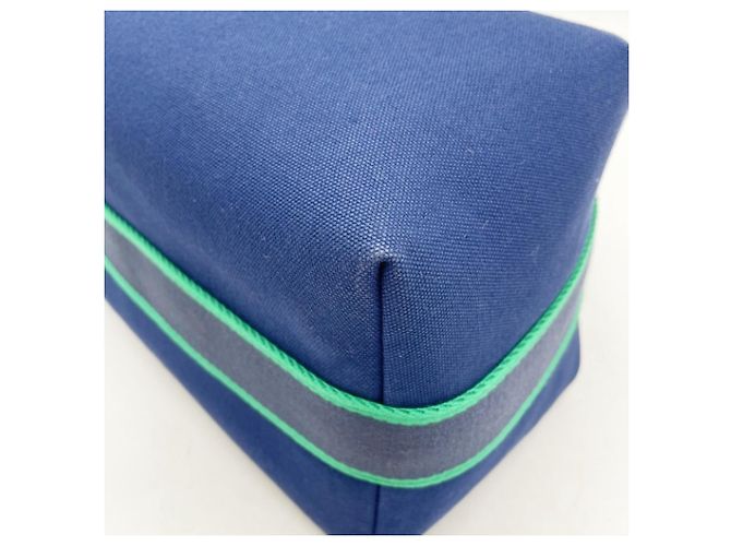 Bolso de algodón azul Hermès - vista 5