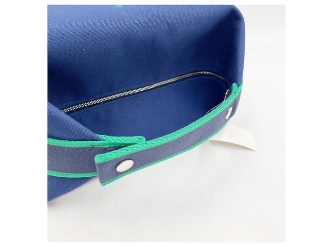 Bolso de algodón azul Hermès - vista 6