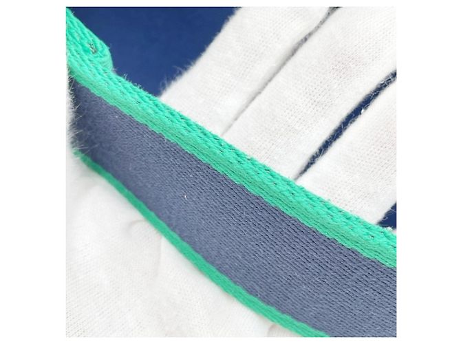 Bolso de algodón azul Hermès - vista 7