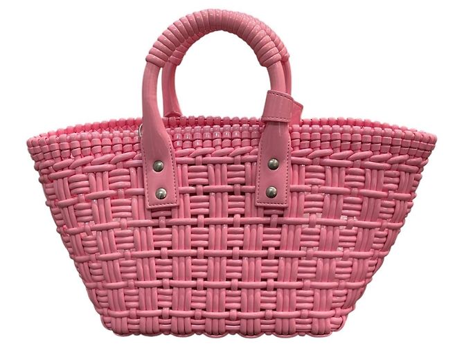 Borsa a tracolla Balenciaga Bistro Basket XS Rosa - vista 2