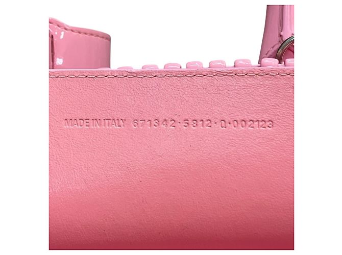 Borsa a tracolla Balenciaga Bistro Basket XS Rosa - vista 9