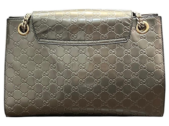 Borsa a tracolla Gucci Horsebit Emily Marrone Argento - vista 2