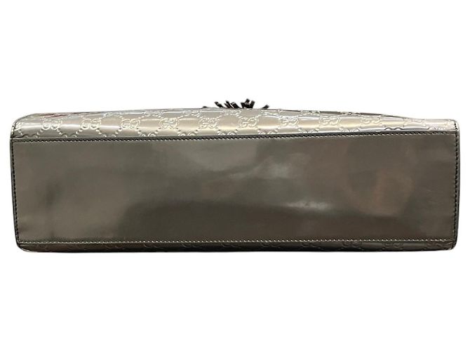Borsa a tracolla Gucci Horsebit Emily Marrone Argento - vista 3