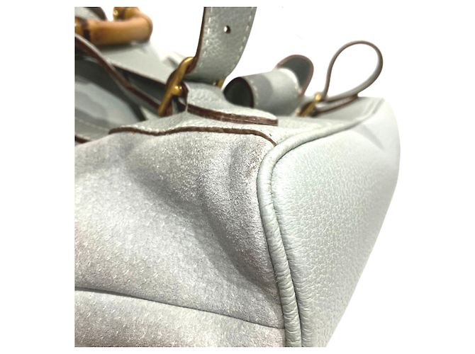 Mochila Gucci azul de camurça e couro - vista 7