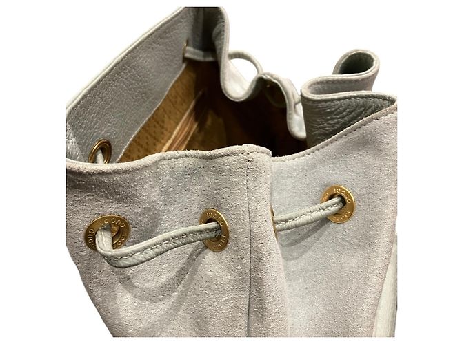 Mochila Gucci azul de camurça e couro - vista 8
